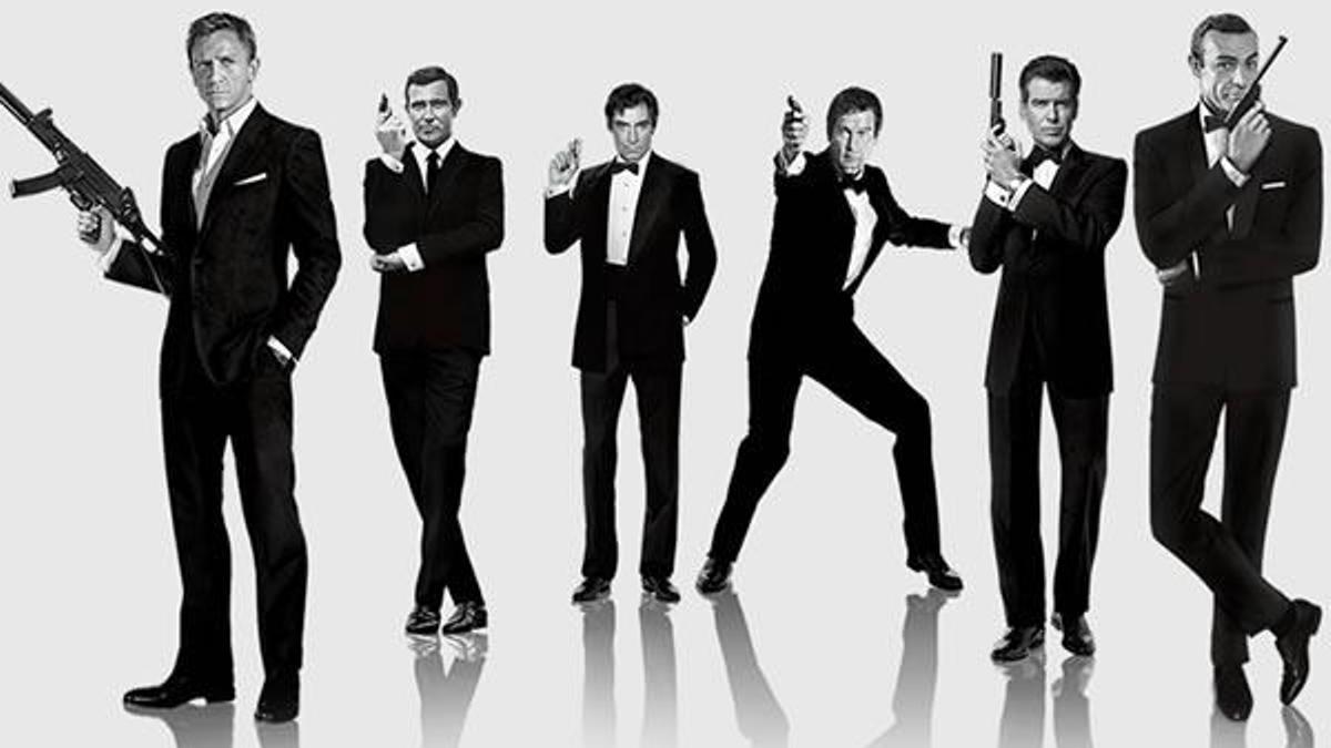 Daniel Craig, George Lazenby, Thimoty Dalton, Roger Moore, Pierce Brosnan y Sean Connery: su nombre es Bond, James Bond