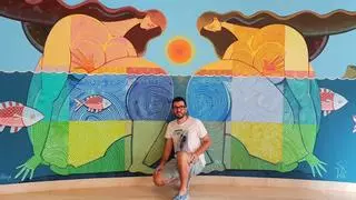 El portentoso mural del artista fallero José Gallego en un hotel de Benidorm