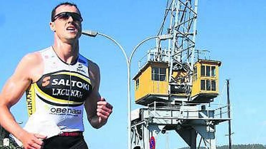 Daniel Muñiz, ayer, durante la prueba celebrada en San Esteban.