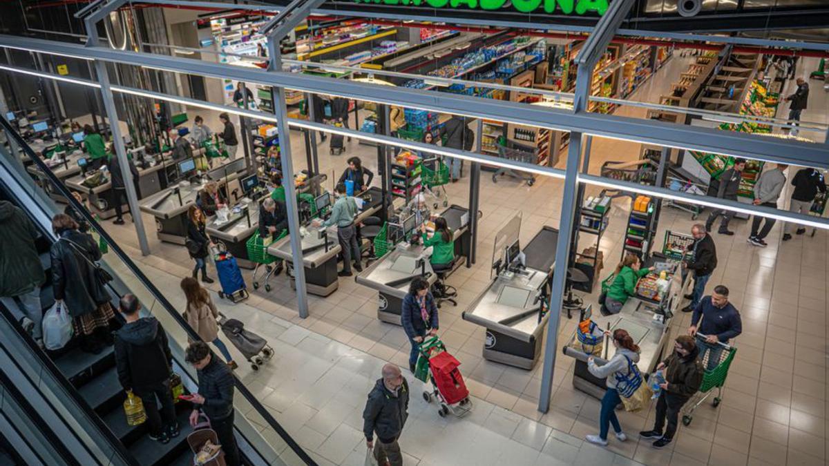 Un supermercado Marcadona, en Barcelona.