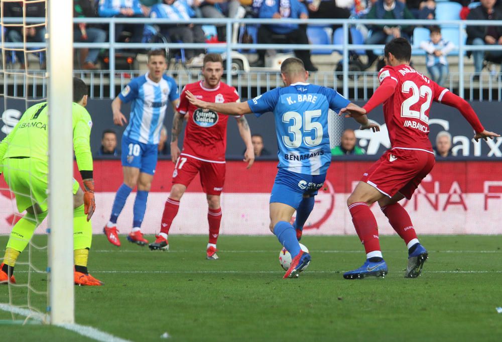 El conjunto malaguista y el gallego igualan a cero en el partido más atractivo de la jornada en la Liga 123