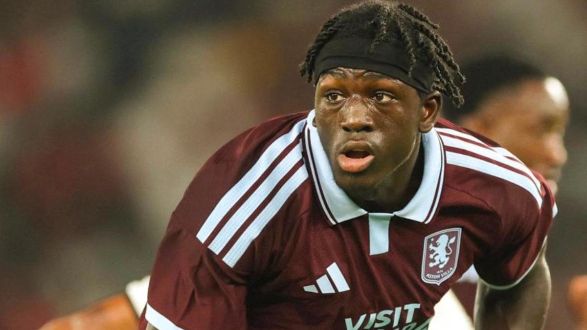 Brian Madjo, autor del gol del Aston Villa en la final de la Supercopa de Europa