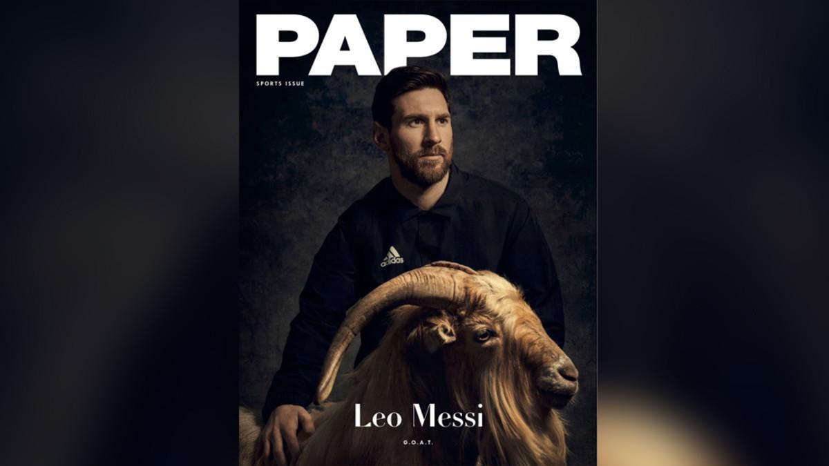 'Paper Magazine' dedica su portada a Leo Messi y una cabra