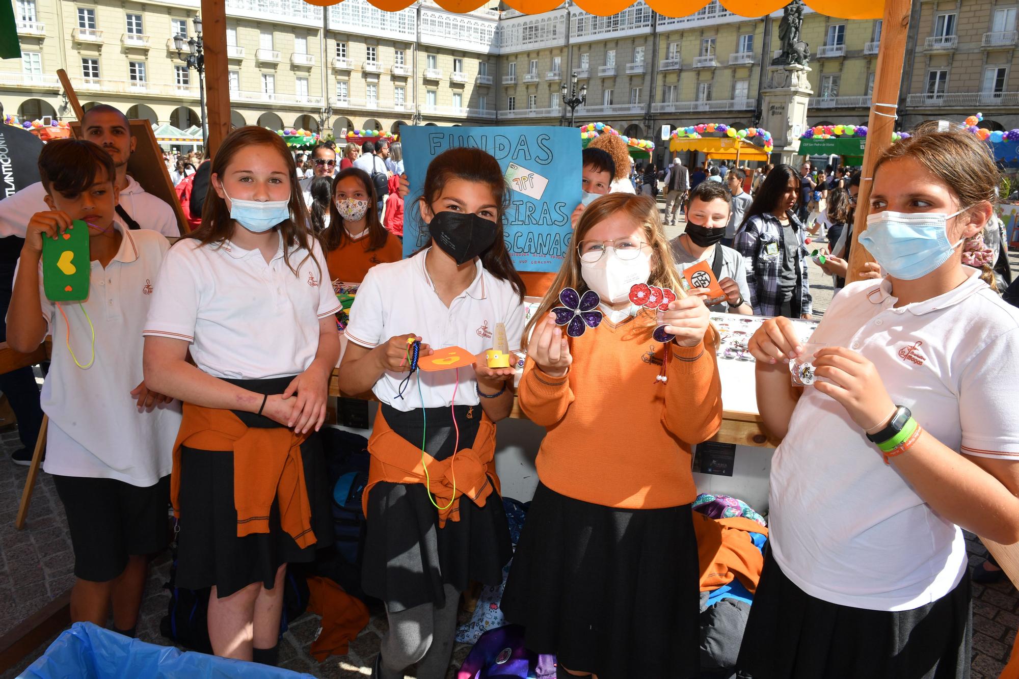 Los escolares del Proxecto Semente presentaron sus proyectos en María Pita