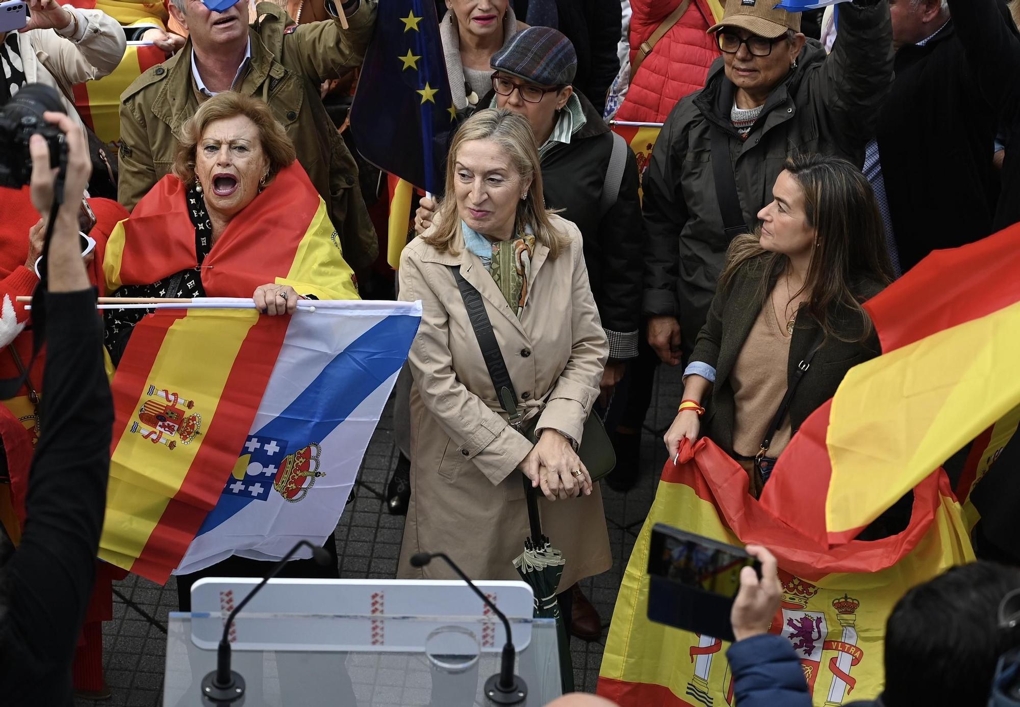 Contrarios a la amnistía se unen en una manifestación en Pontevedra