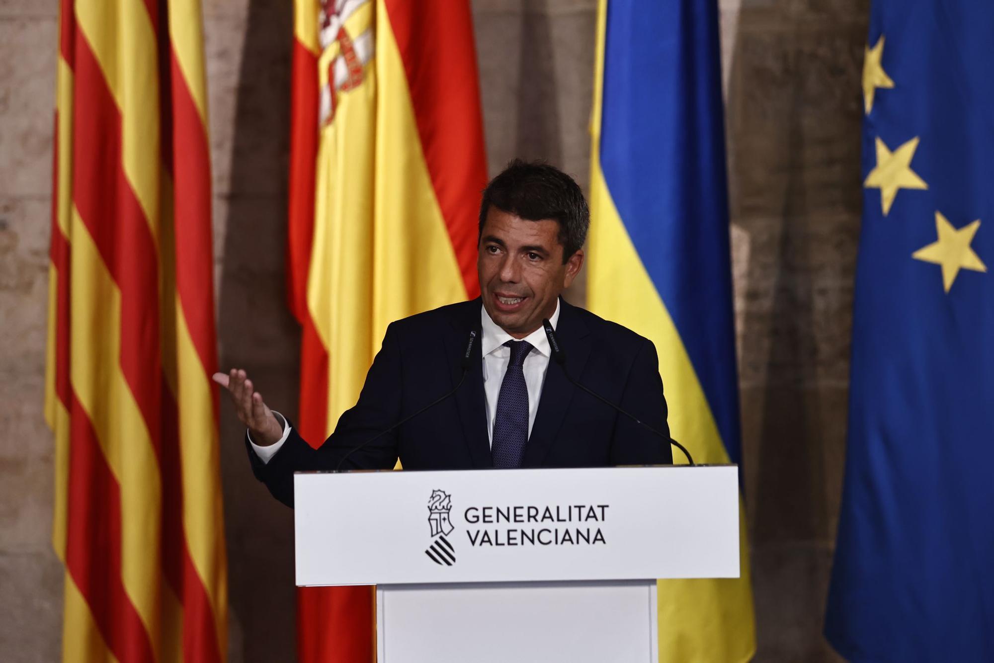 Comparecencia de Carlos Mazón desde el Palau de la Generalitat