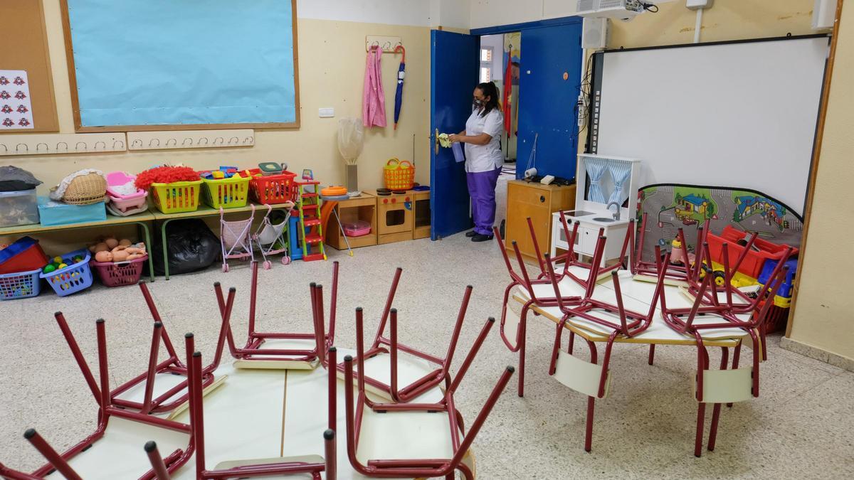 Limpieza y desinfeccion de colegios.