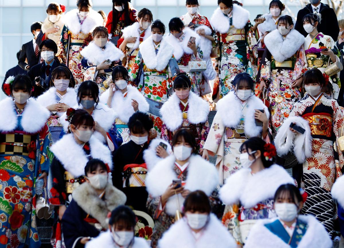 Ceremonia de celebración del Día de la Mayoría de Edad en Japón