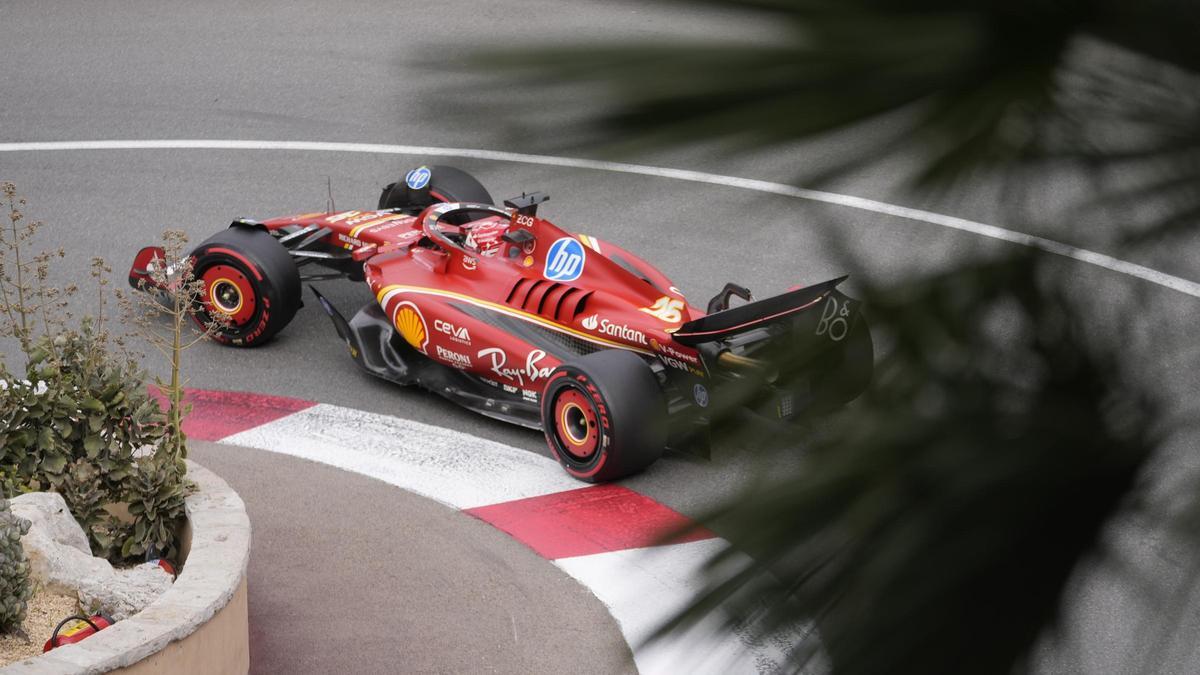 Charles Leclerc, en los libres del Gran Premio de Mónaco.
