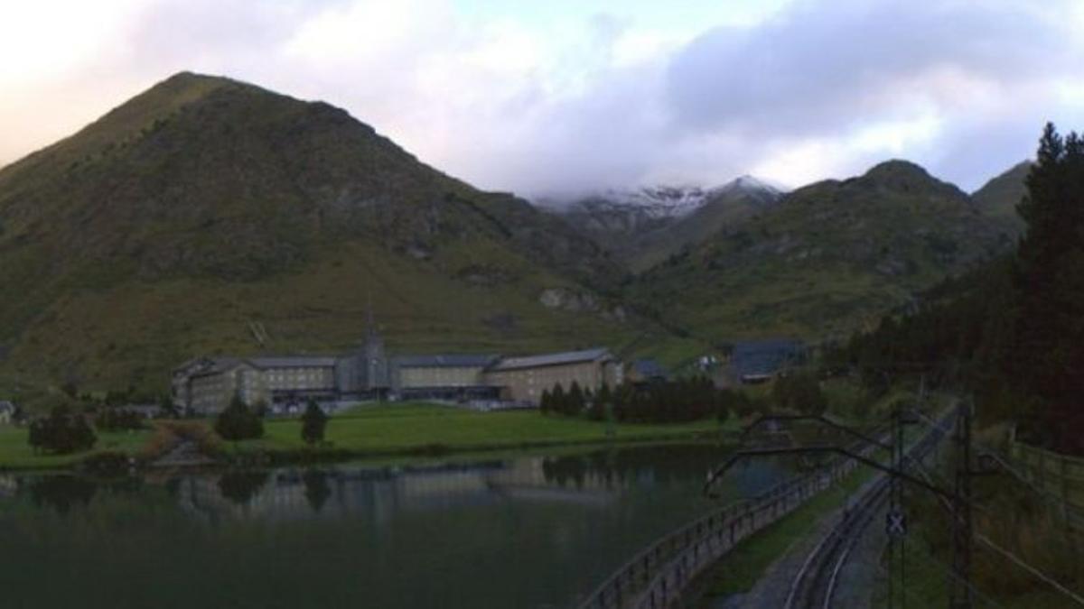 Nevada en la Vall de Núria