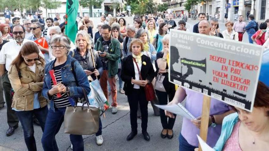 Participants en la concentració d&#039;ahir a Girona.