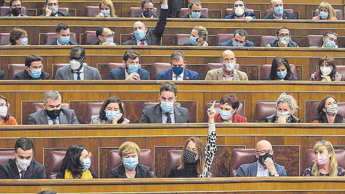 La bancada socialista en el Congreso de los Diputados.