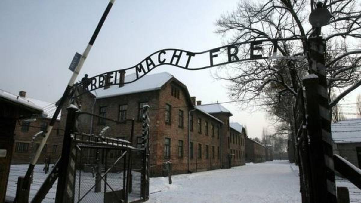 Entrada al campo de concentración de Auschwitz.