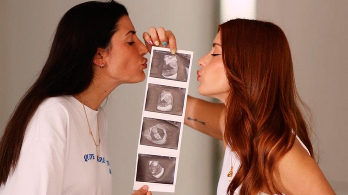 Una de las imagenes que Dulceida y Alba Paul han usado para anunciar su embarazo en Instagram.