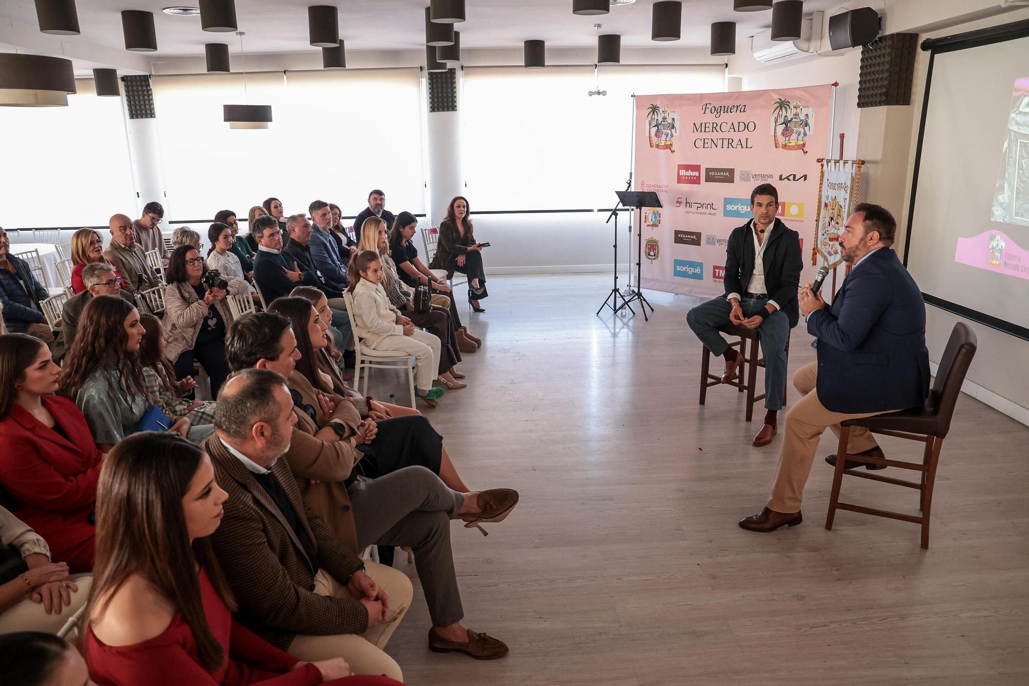 José María Manzanares, embajador de la Foguera Mercado Central
