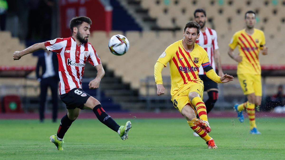Unai López se ha tenido que multiplicar en tareas defensivas ante Leo Messi