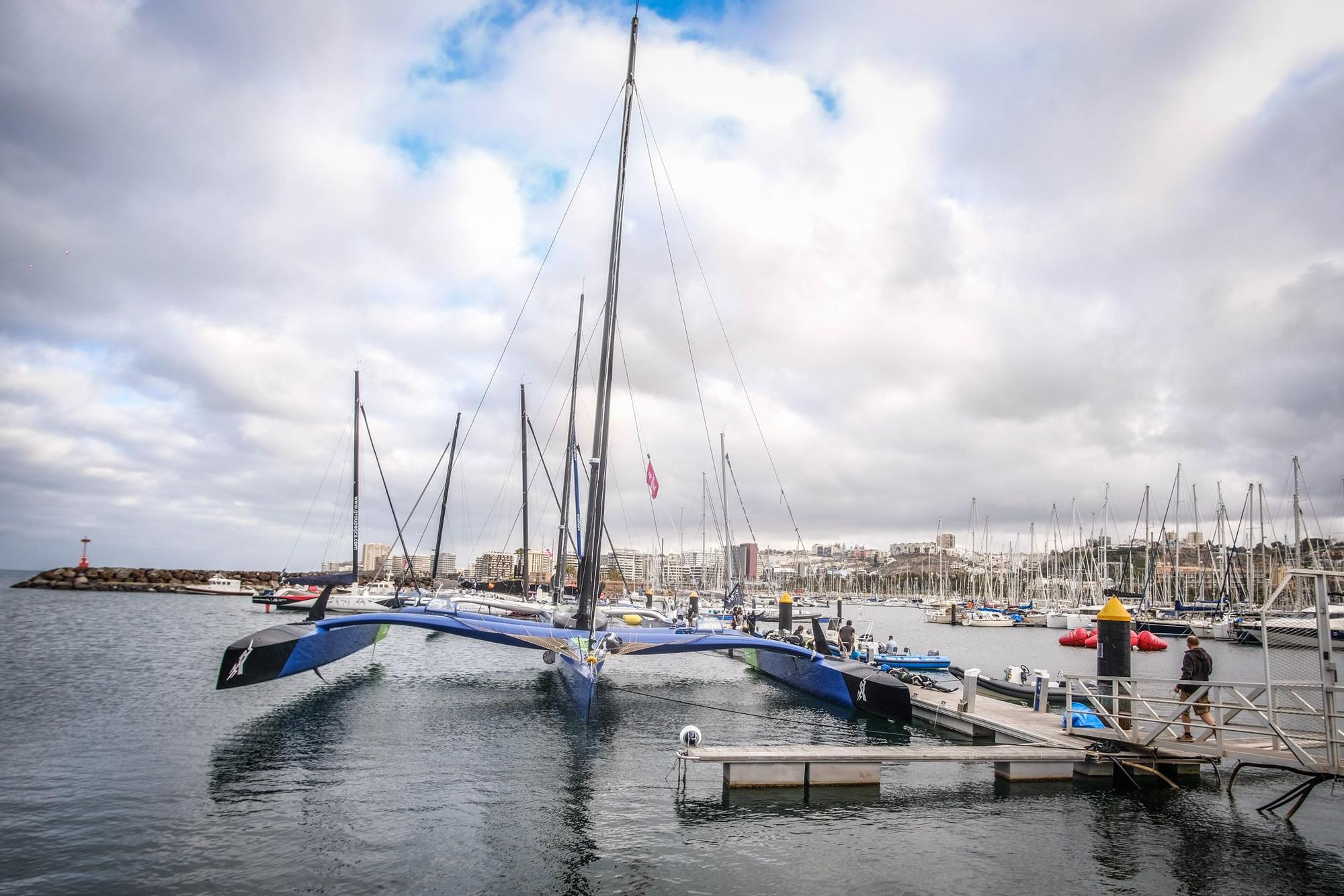 Trimaranes en el muelle deportivo