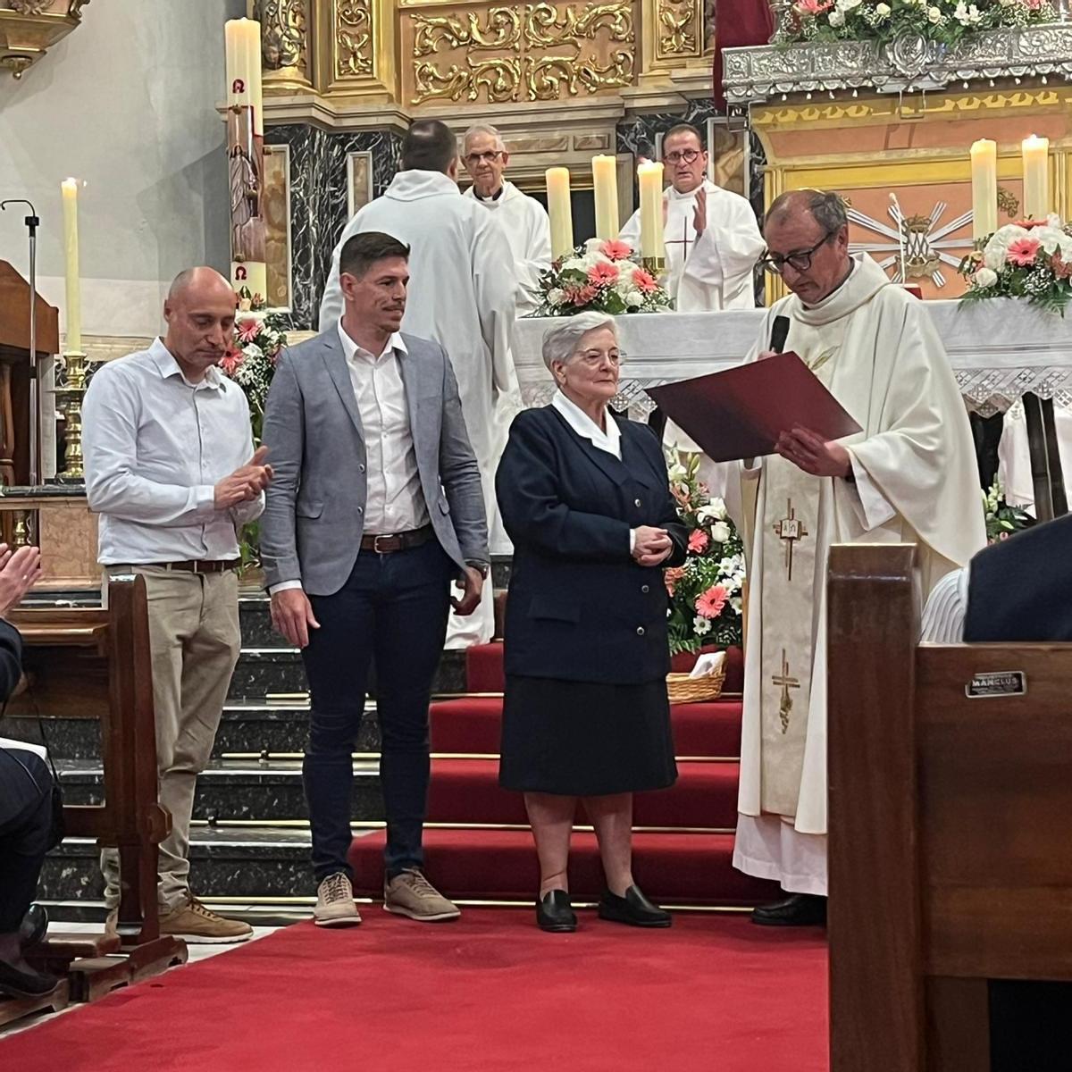 Un monento de la misa de acción de gracias por la labor de las religiosas que tuvo lugar el pasado domingo.