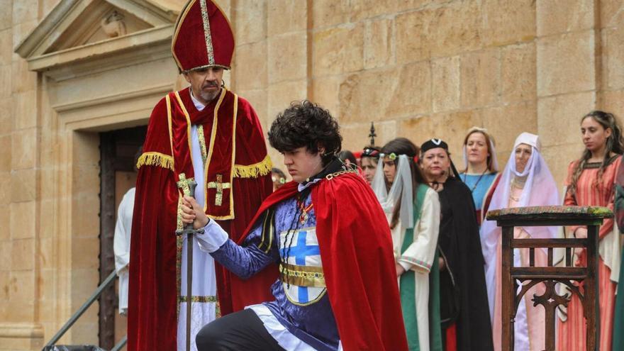 Recreación en Zamora de la investidura de caballero del primer rey de Portugal.