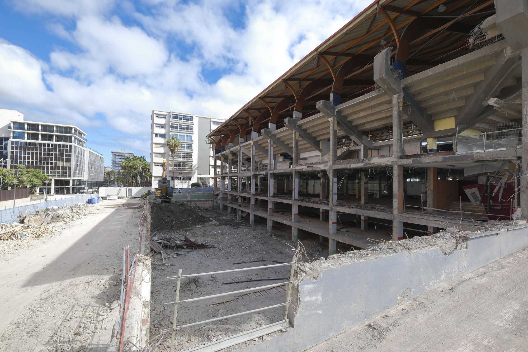 Estado de las obras de demolición del Centro Insular de Deportes