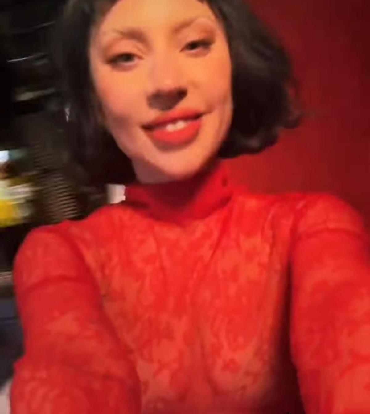 Lady Gaga con el look de Obegero.