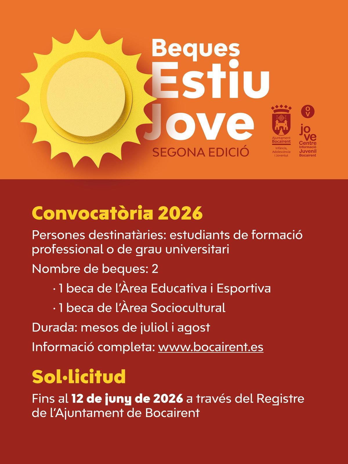 Bocairent convoca la segunda edición de las becas Estiu Jove