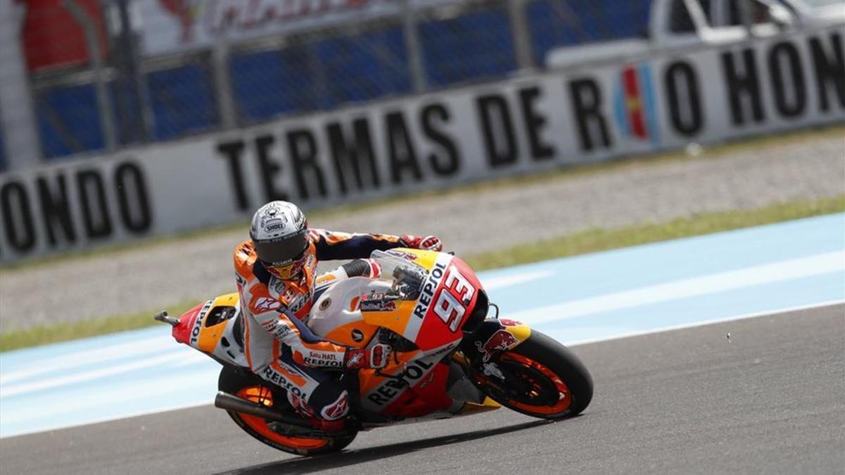 Márquez, el más rápido este sábado en Argentina
