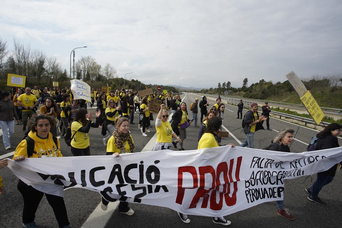 Les imatges de les protestes dels docents