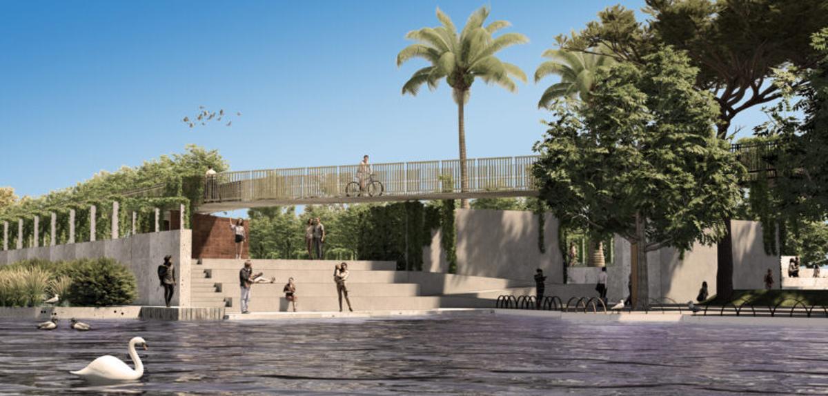 Imagen de la pasarela proyectada en el Parque del Oeste.