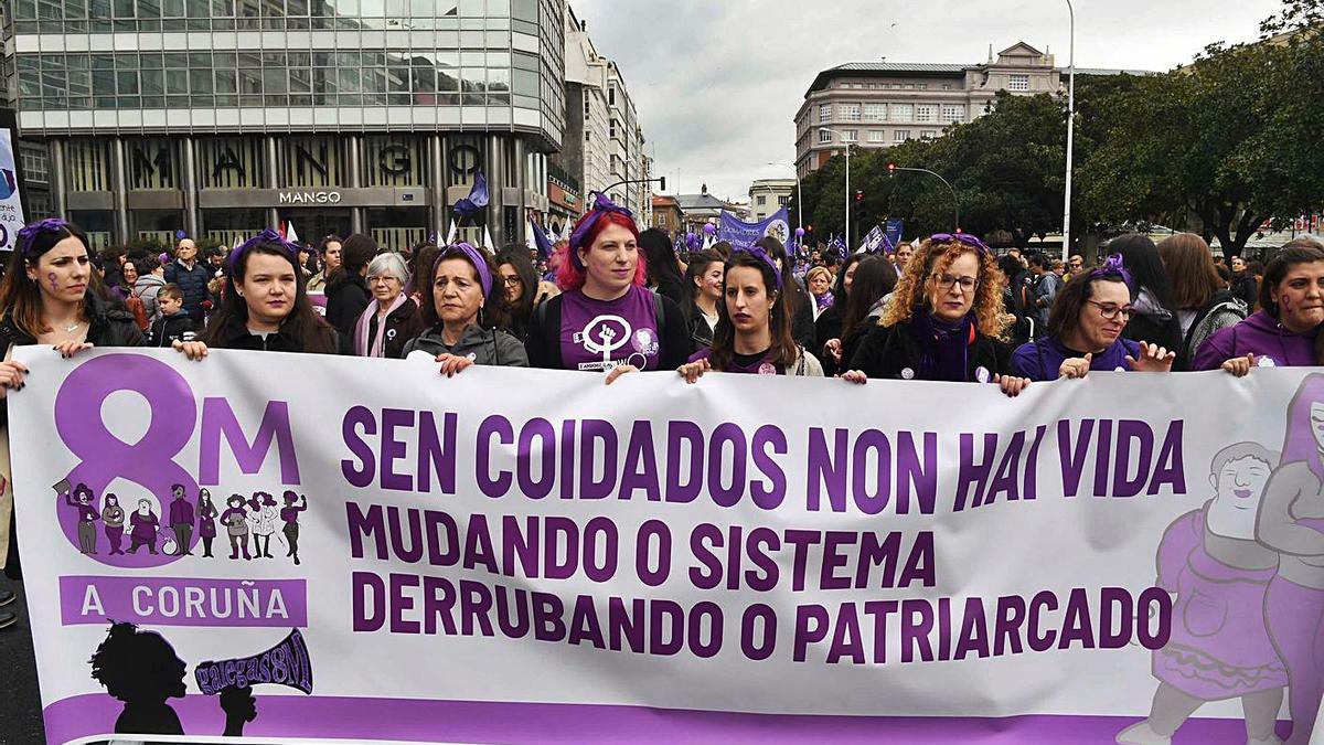 Cabecera de la marcha del año pasado en A Coruña. |   // VÍCTOR ECHAVE