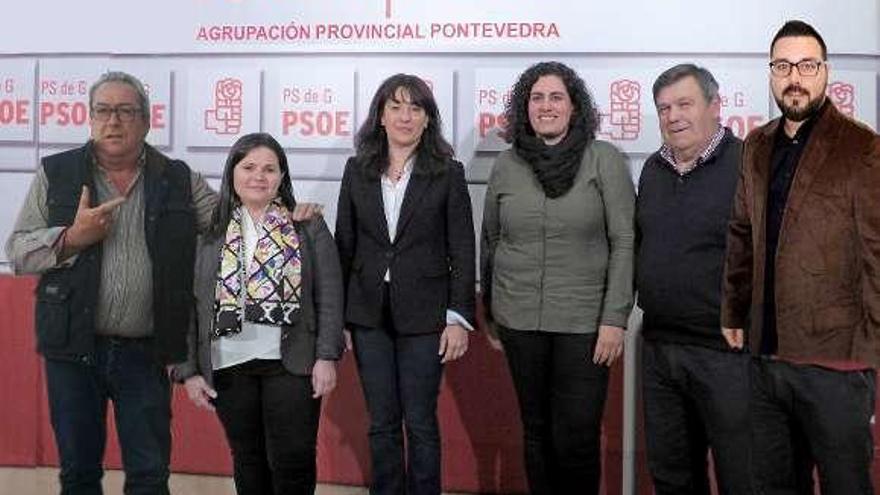 Integrantes de la candidatura del PSOE. // FdV