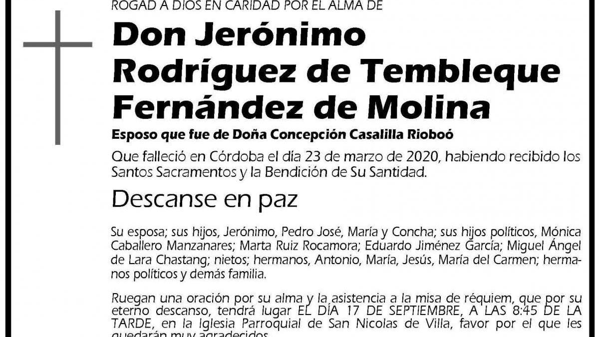 Jerónimo Rodríguez de Tembleque Fernández de Molina