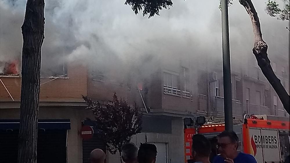 Incendio en una vivienda de Albal