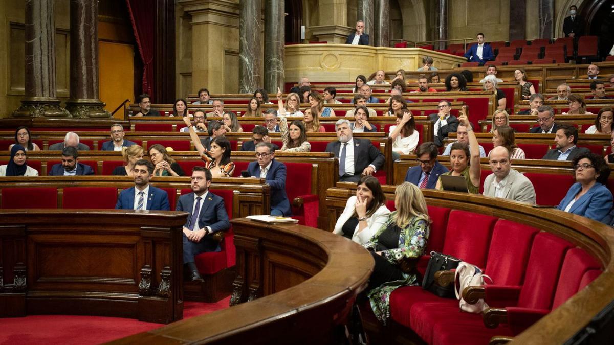 El ple del Parlament, en la sessió d’ahir | EP