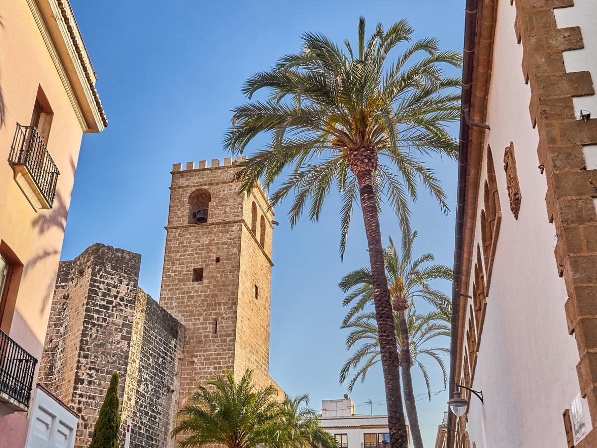 Casco antiguo de Jávea al atardecer