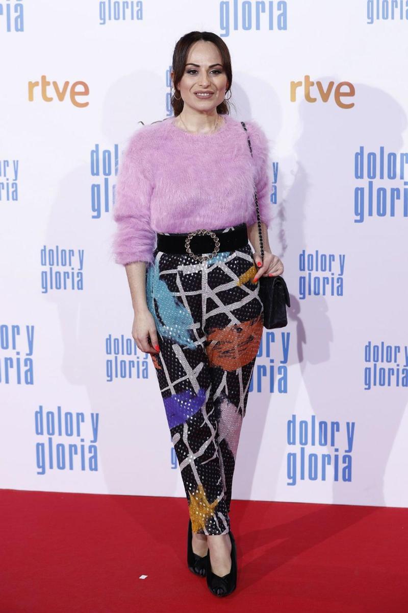 María Escoté en el estreno de 'Dolor y Gloria'