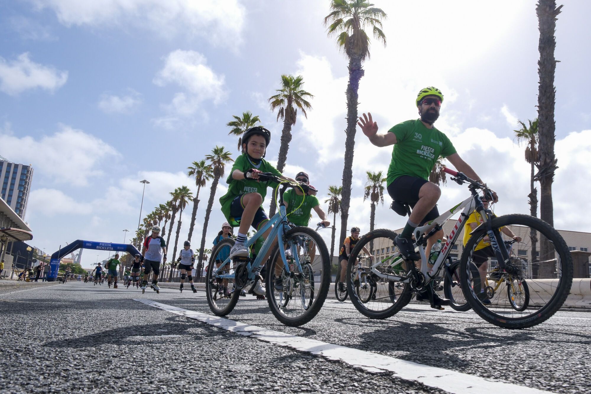 Fiesta de la bici en Las Palmas de Gran Canaria
