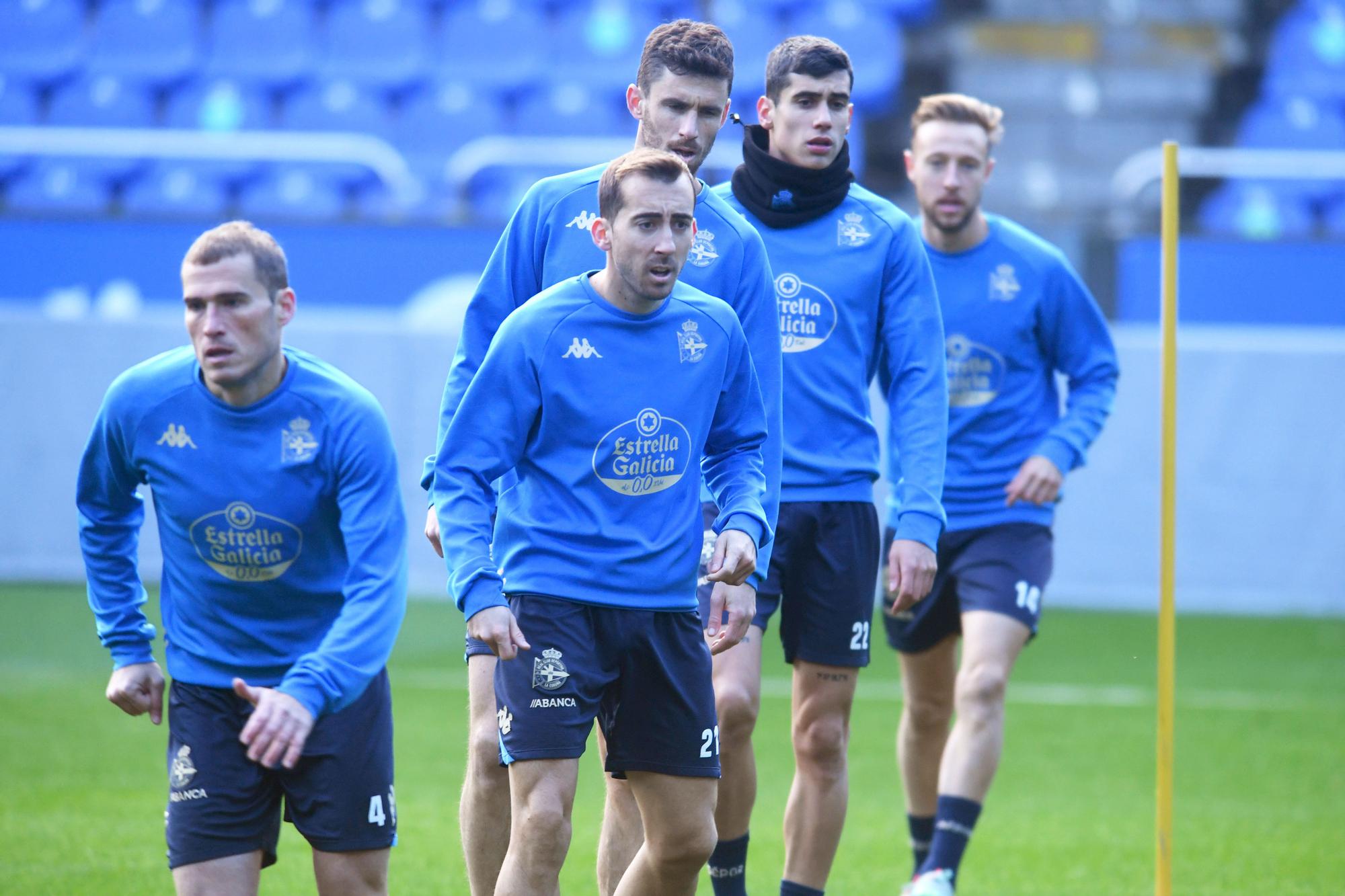 Lucas ya entrena de blanquiazul en su vuelta a casa con el Dépor