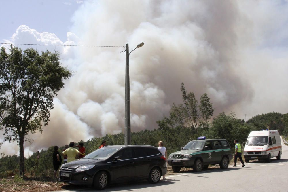 Incendio de grandes dimensiones en el centro de Portugal.