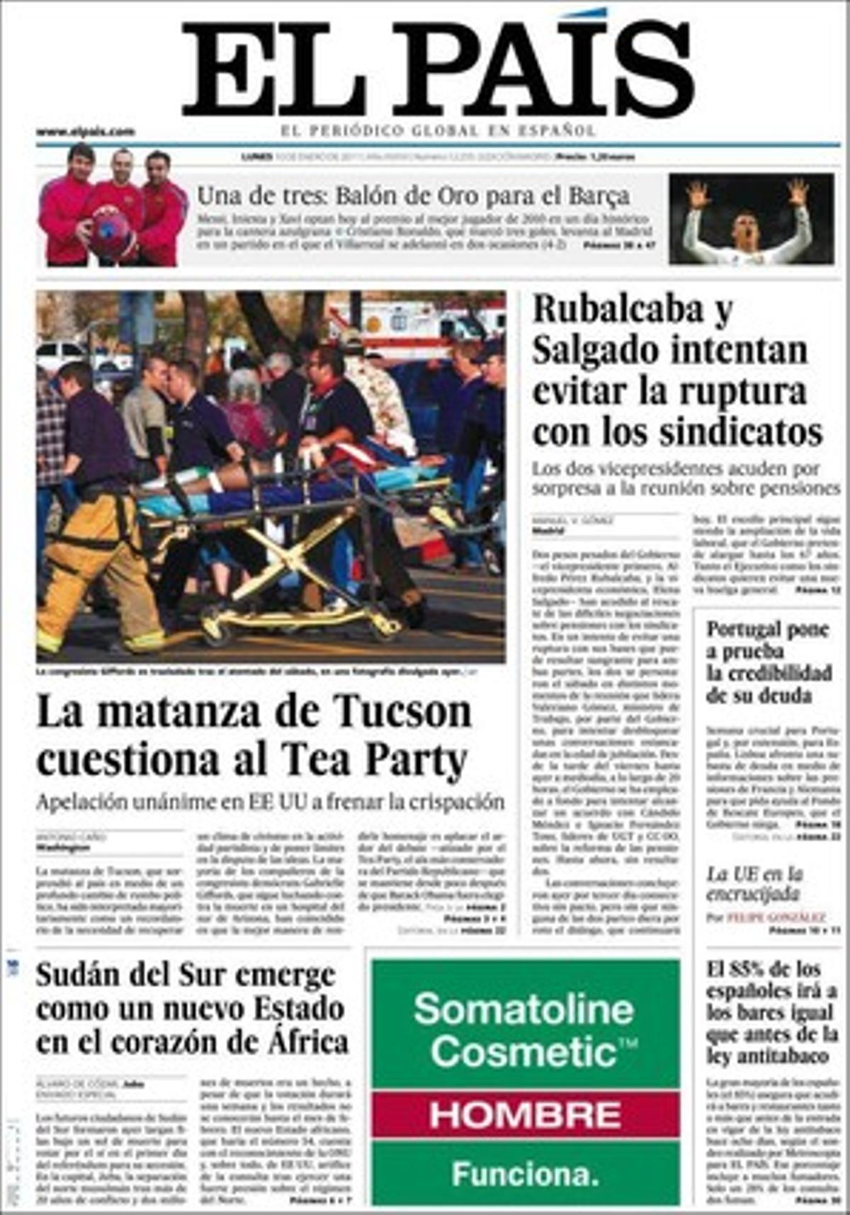 ’El País’ també destaca a dins que Miguel Ángel Moratinos lluitarà per dirigir la FAO amb un exministre de Lula; que els empresaris catalans busquen patró per substituir Juan Rosell, i que el Govern pretén duplicar el 2011 els alumnes de formació professional a distància.