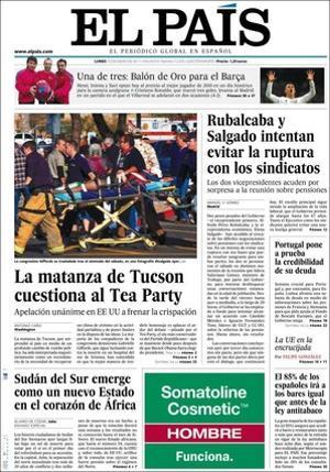 ’El País’ també destaca a dins que Miguel Ángel Moratinos lluitarà per dirigir la FAO amb un exministre de Lula; que els empresaris catalans busquen patró per substituir Juan Rosell, i que el Govern pretén duplicar el 2011 els alumnes de formació professional a distància.