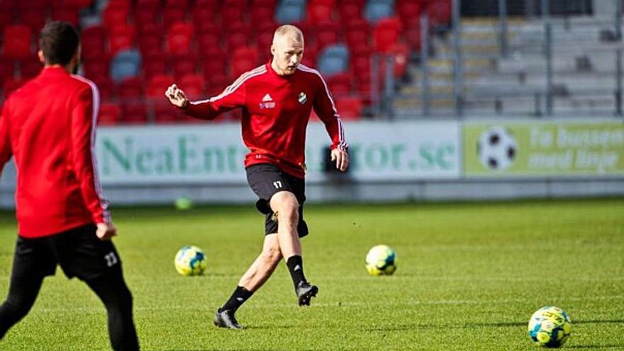Christian Ljungberg, durante un entrenamiento.