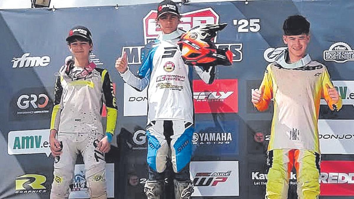 Pau Caudet, en lo alto del podio en el reciente Nacional de Soria.