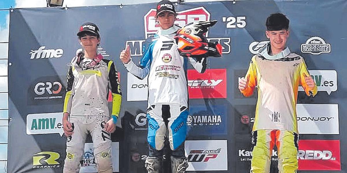 Pau Caudet, en lo alto del podio en el reciente Nacional de Soria.