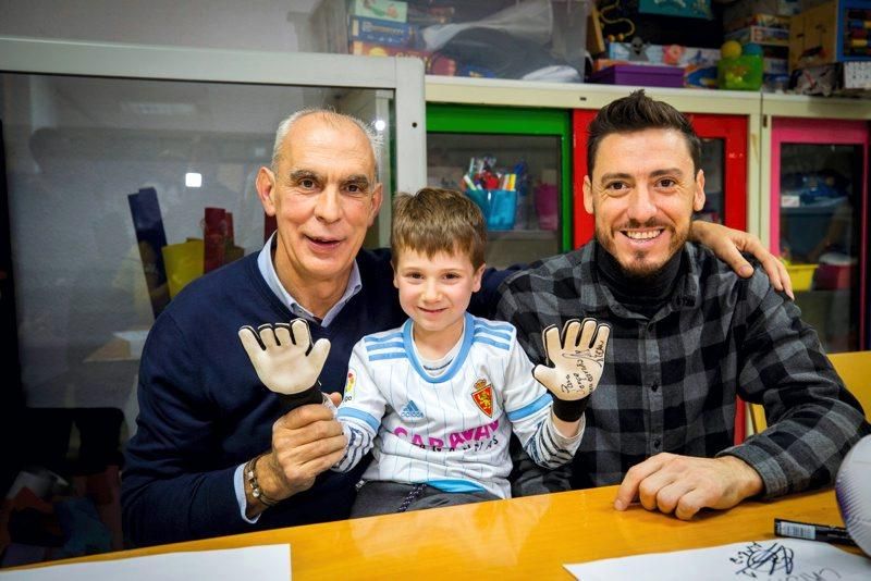 Cristian Álvarez, Andoni Cedrún y  Xavi Aguado en Aspanoa