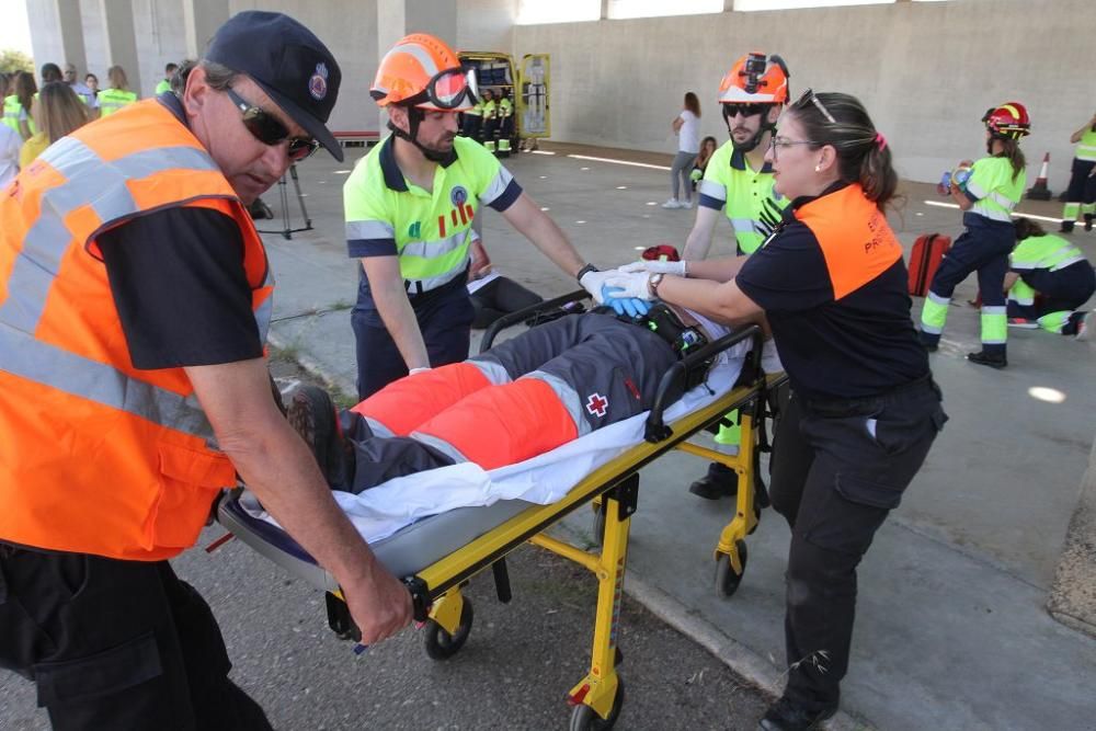 Simulacro de atropello múltiple en el campus de Cartagena de la UCAM