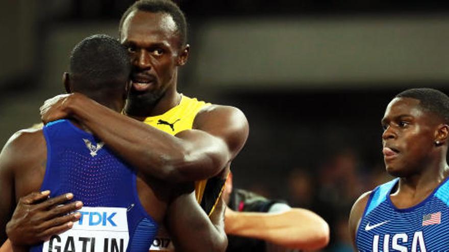 Usain Bolt, con gesto serio tras perder la final de 100 metros