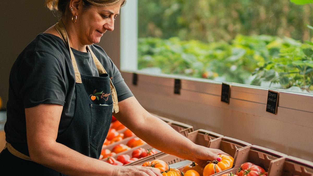 En el punto de venta Terragust botiga puedes comprar producto local o recolectarlo tú mismo.