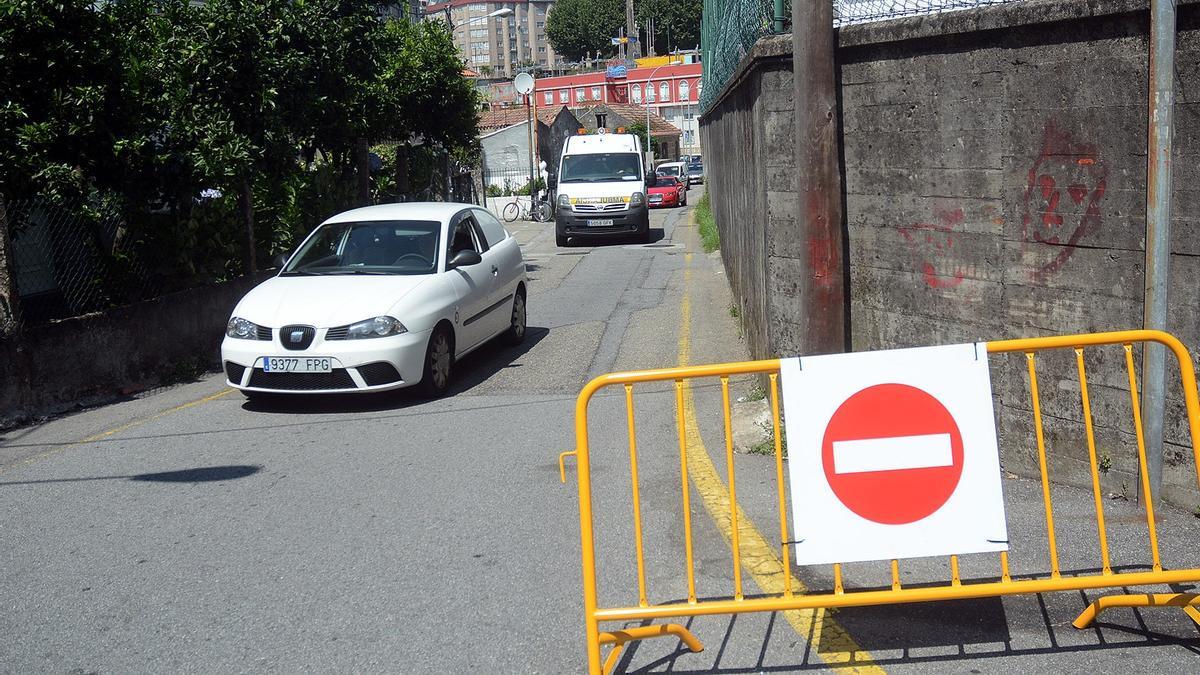 Un tramo de la calle Palamios