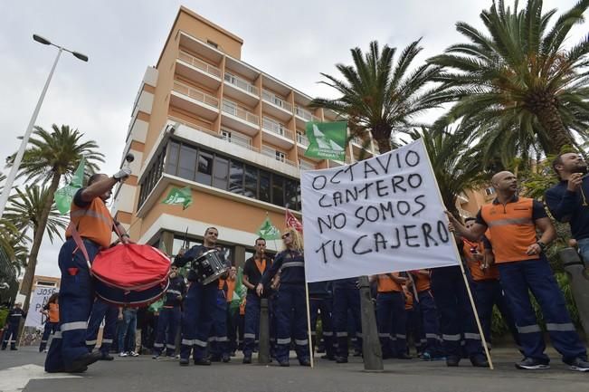 Concentración de trabajadores de parquímetro